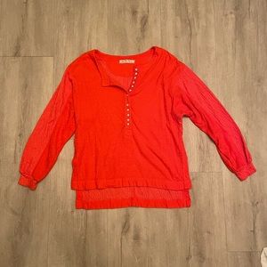 Free People We the Free Back At It Henley Top XS